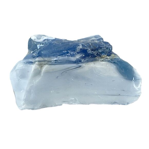 Cobalt Milk Glass Art Glass Cullet Layered Glowing Manganese Slag Glass #4GX145 - Picture 3 of 7